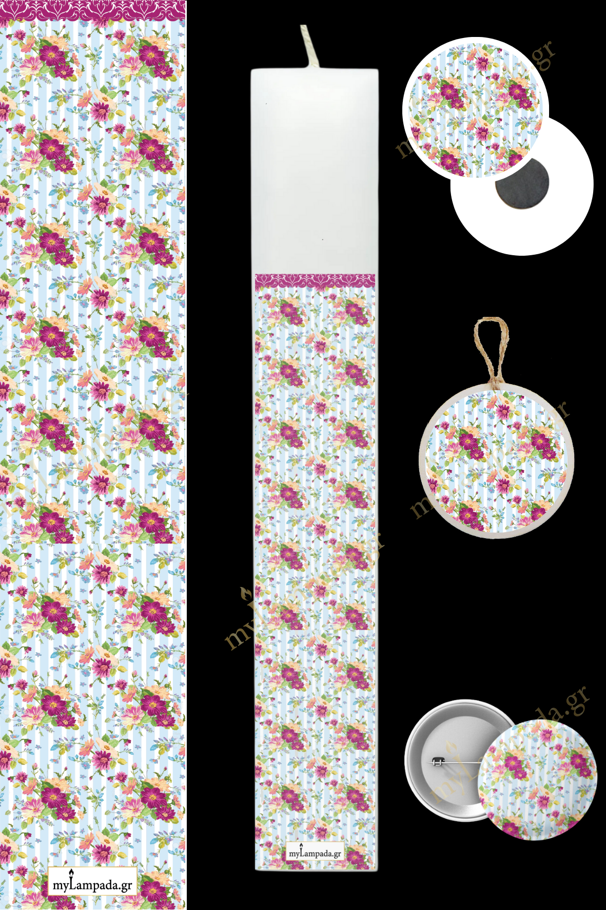 Λαμπάδα Floral (24589)