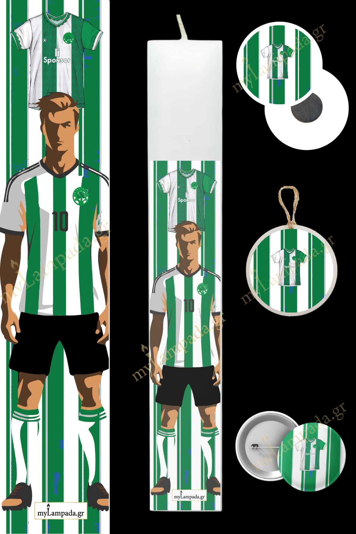 Λαμπάδα Football Shirts (24622)