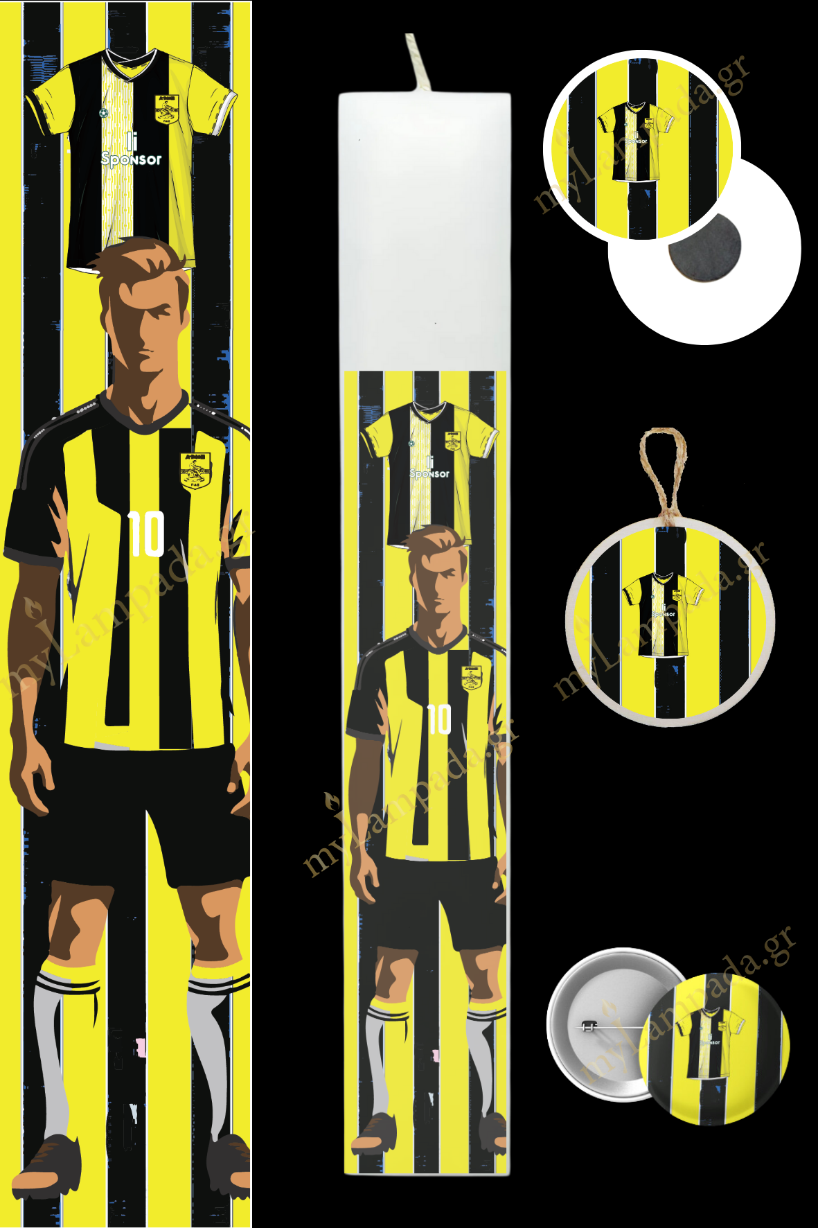 Λαμπάδα Football Shirts (24624)