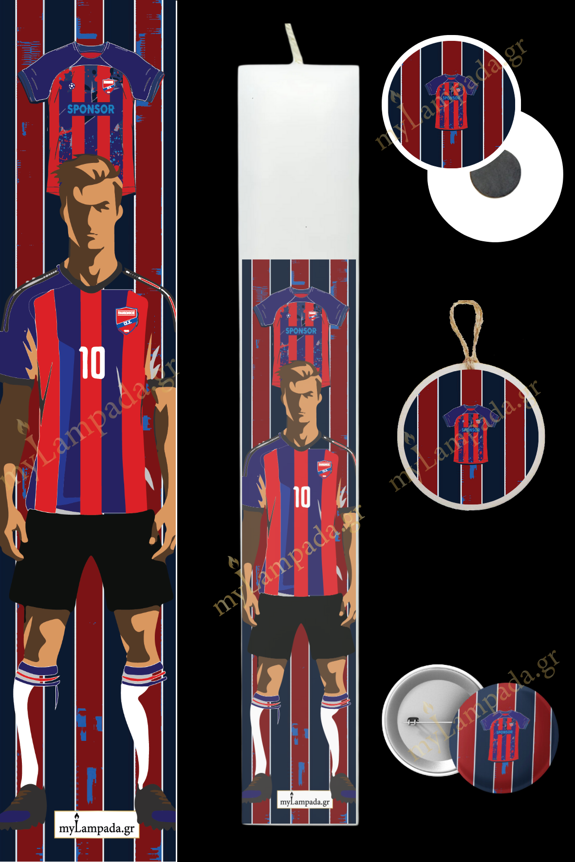 Λαμπάδα Football Shirts (24625)