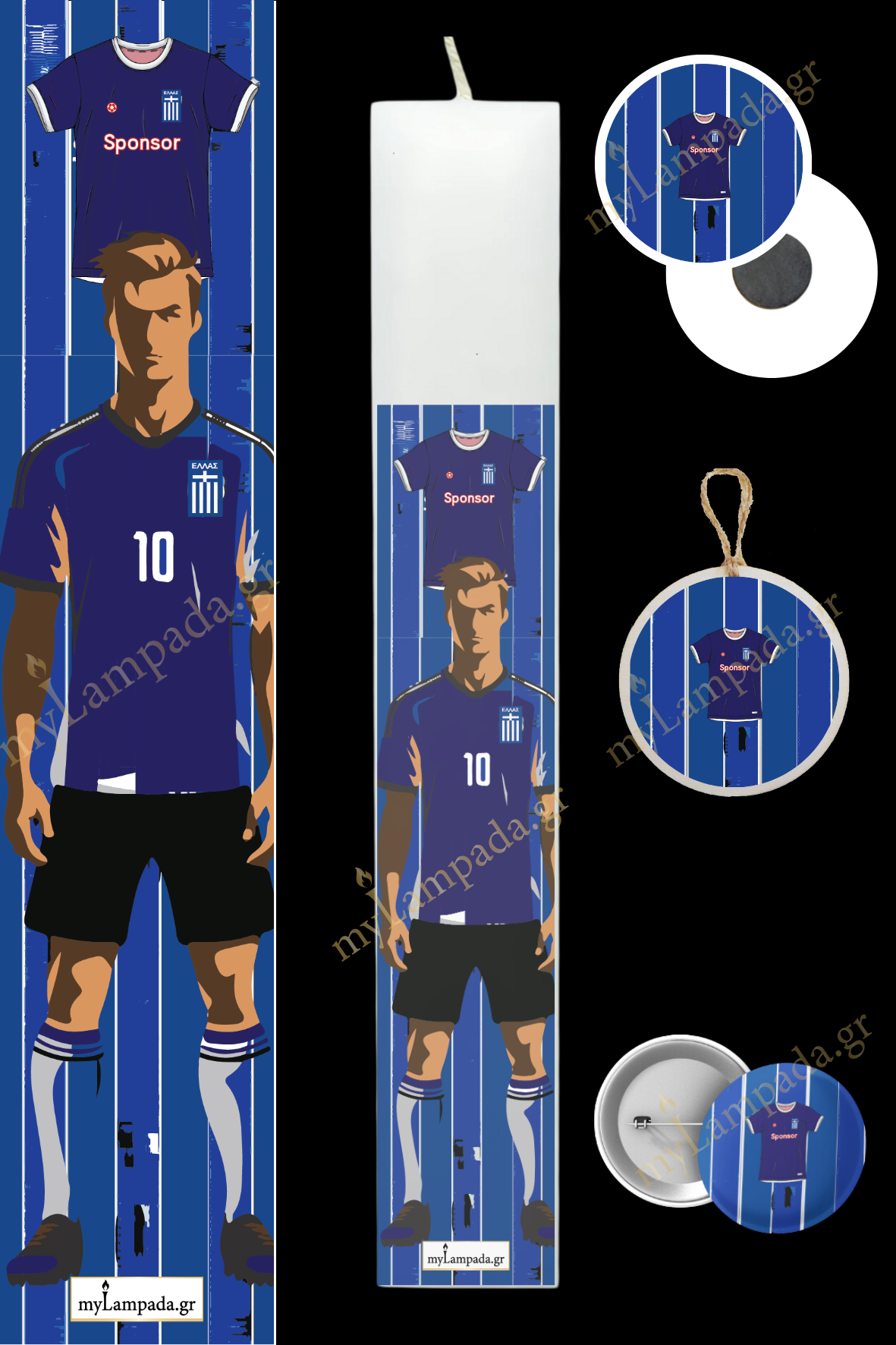 Λαμπάδα Football Shirts (24626)