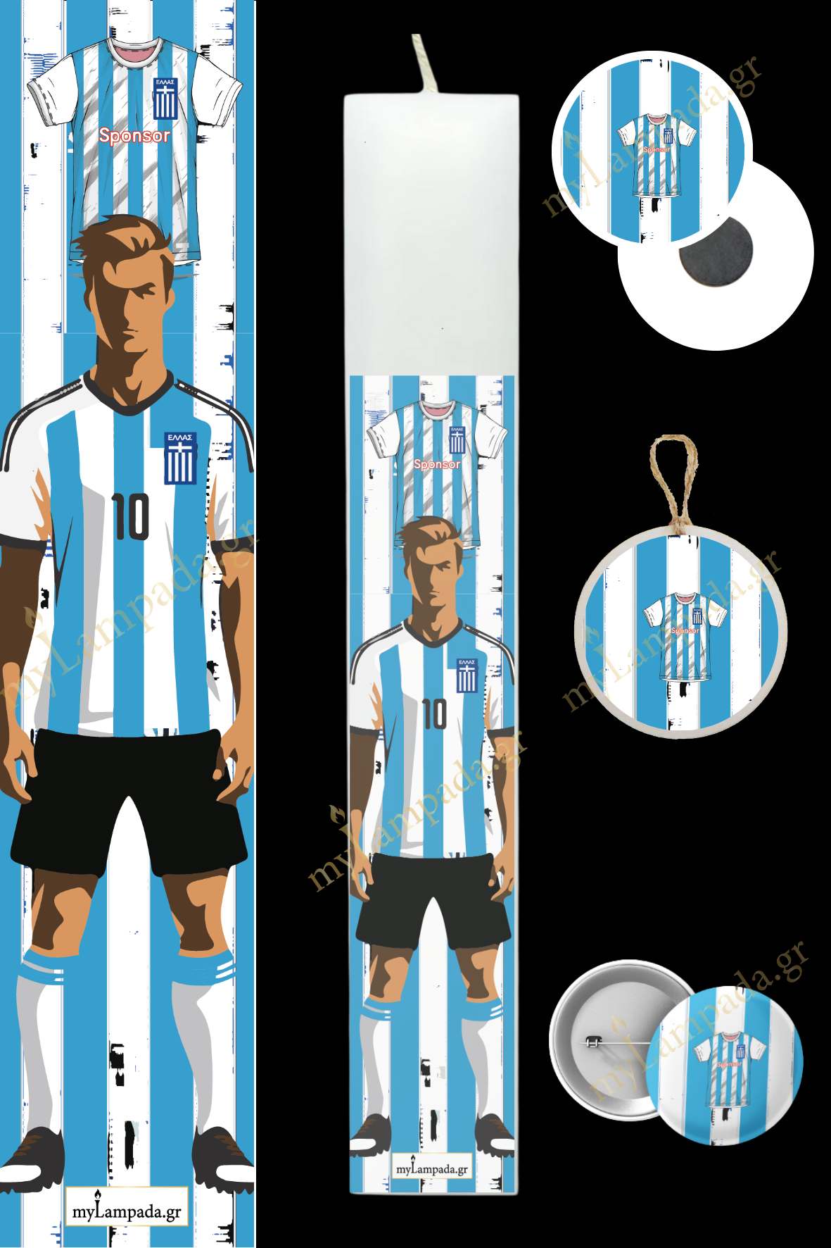 Λαμπάδα Football Shirts (24627)