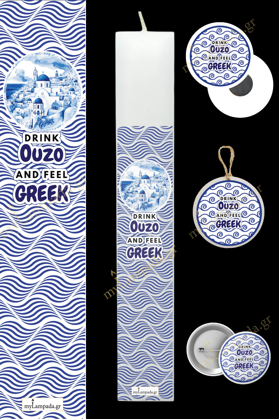 Λαμπάδα Greek Blue  (24229)