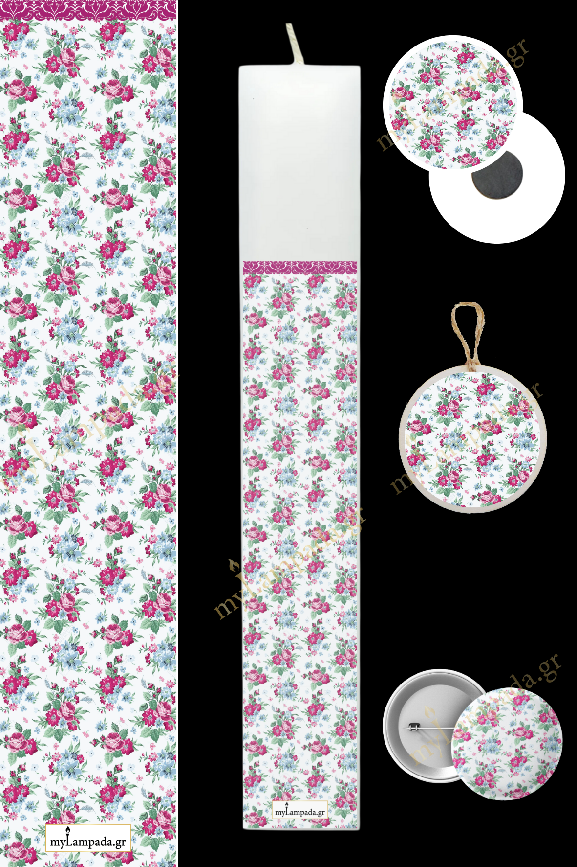Λαμπάδα Floral (24586)